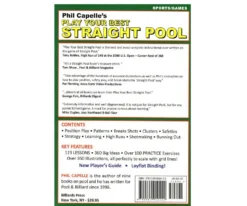 Play Your Best Straight Pool -Billiard Pro Shop bkpybsp backcover