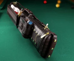 Elite 2 Butt 4 Shaft Brown Leather Case -Billiard Pro Shop ecc24 brown 02 1