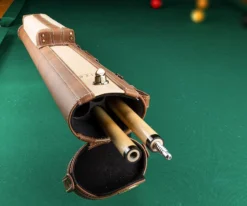 Elite 2x2 Vintage Leather Cue Case Chestnut -Billiard Pro Shop ecv22 chestnut 02