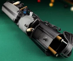 Elite 3x7 Vintage Leather Cue Case Chestnut -Billiard Pro Shop ecv37 grey 01 1