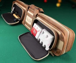 Elite 4x8 Vintage Vinyl Soft Cue Case Black -Billiard Pro Shop ecvs48 chestnut 01 3