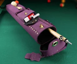 Instroke Suede 3 Butt 5 Shaft Leather Case -Billiard Pro Shop isl35 purple 01