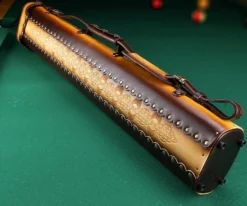 Instroke Tooled 3 Butt 5 Shaft Leather Case -Billiard Pro Shop ist35 rust 02