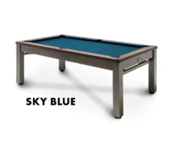 Lexington 3-in-1 Outdoor Pool/Dining/Ping Pong Table From Spencer Marston - FREE Installation -Billiard Pro Shop lexington sky blue