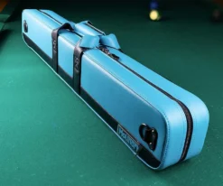 Molinari 2 Butt 4 Shaft Cyan/Black Flat Cue Case -Billiard Pro Shop mlcf24 03 1