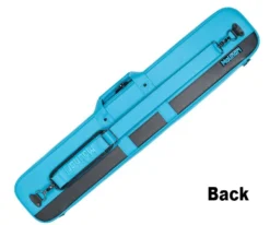 Molinari 3 Butt 6 Shaft Cyan/Black Flat Cue Case -Billiard Pro Shop mlcf36 cyan back 01
