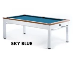 Newport 3-in-1 Outdoor Pool/Dining/Ping Pong Table From Spencer Marston - FREE Installation -Billiard Pro Shop newport sky blue