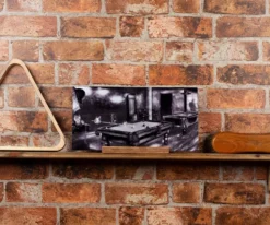 "Phantom Of The Game" Shelf Art With Display - Black And White -Billiard Pro Shop rtnptbw 02