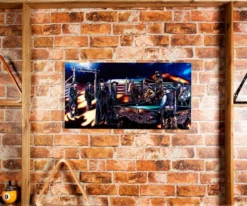 "Shoot Out" Floating Wall Art (30" X 15.75") - Rich Color -Billiard Pro Shop rtnsowc 03