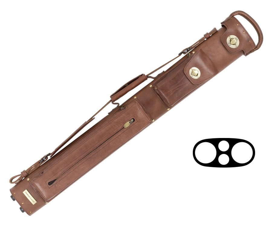 Tango Pampa Chestnut 2 Butt 2 Shaft Leather Cue Case 3 Tango Pampa Chestnut 2 Butt 2 Shaft Leather Cue Case