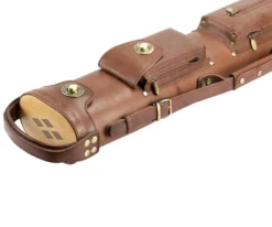 Tango Pampa Chestnut 3 Butt 5 Shaft Leather Cue Case -Billiard Pro Shop tapm35 chestnut 03