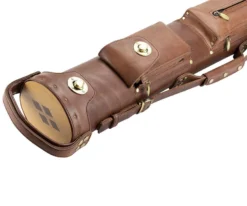 Tango Pampa Chestnut 3 Butt 6 Shaft Leather Cue Case -Billiard Pro Shop tapm36 chestnut 03
