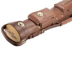 Tango Pampa Chestnut 3 Butt 7 Shaft Leather Cue Case -Billiard Pro Shop tapm37 chestnut 03