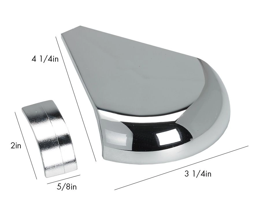Corner/Side Castings Plastic With Chrome Finish (Set Of 6) 3 Corner/Side Castings Plastic With Chrome Finish (Set Of 6)